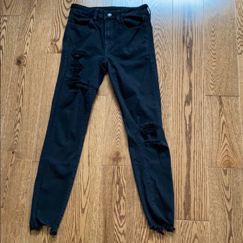 Black ripped jeans